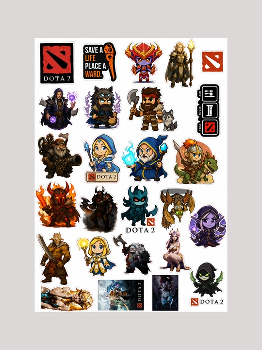 Dota 2 stikeri to‘plami 20–40 dona o‘yin qahramonlari bilan - 