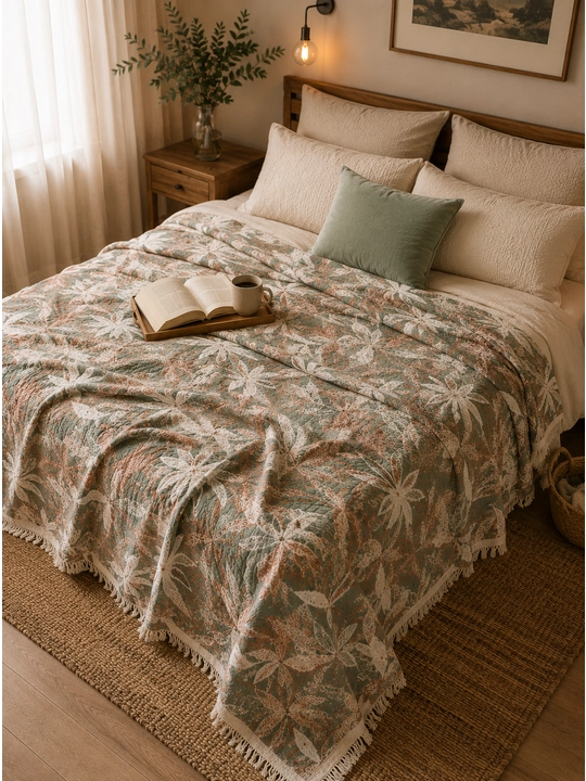 Jakkard Muslin matodan adyol (100% paxta) - 160×200sm, 220×250sm - 