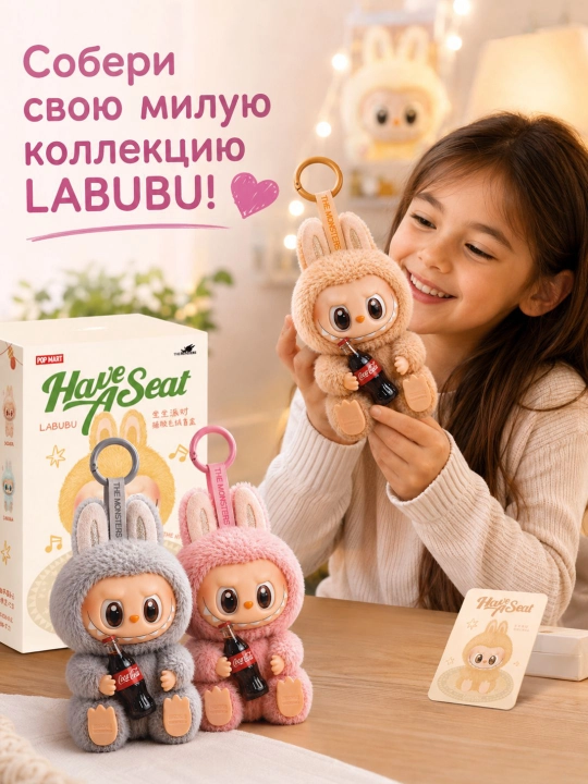 Мягкая игрушка брелок Labubu Wakuku Zootopia blind box сюрприз 15–17 см