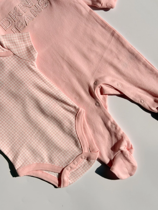 Комплект для новорожденных DKNY Jeans 3 в 1, боди, ползунки и нагрудник, newborn baby set
