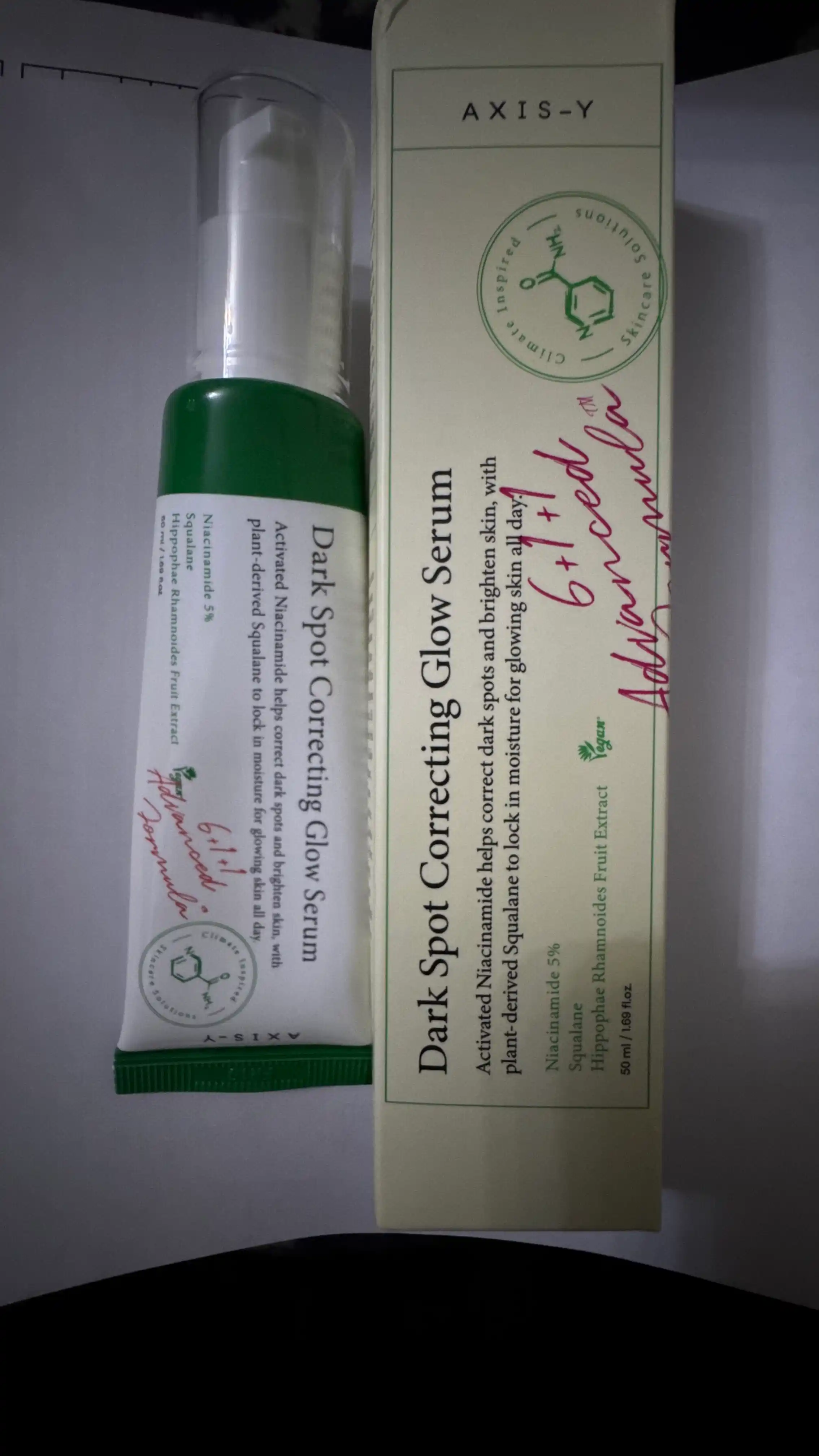 Dark Spot Correcting Glow Serum tiniqlashtiruvchi zardobi, Axis-Y, 50 ml