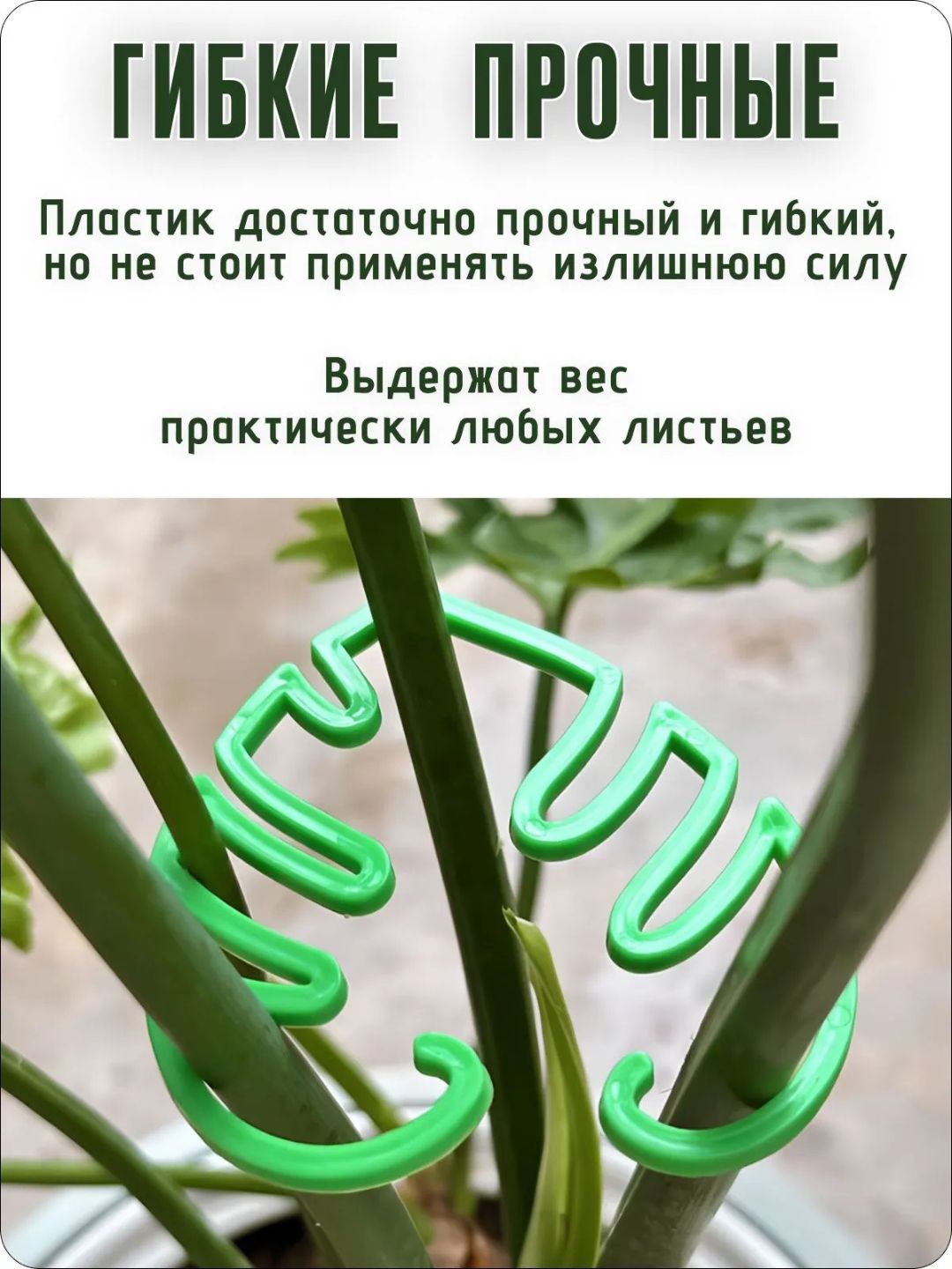 O‘simliklar uchun fiksator plastik poya va barg ushlagich 2 o‘lchamli to‘plam