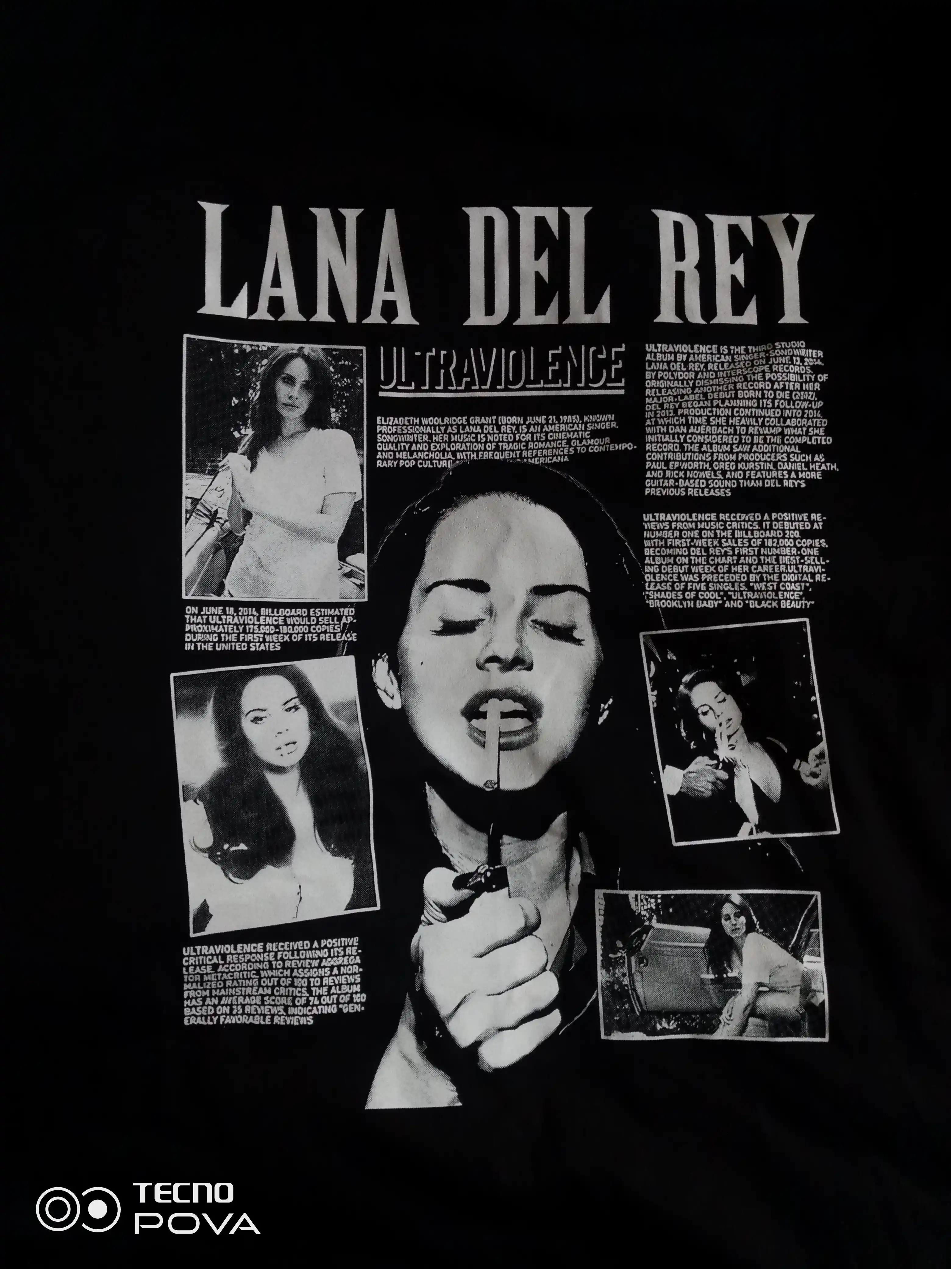 Erkaklar va ayollar uchun lana del rey futbolkasi, yoz mavsumi uchun