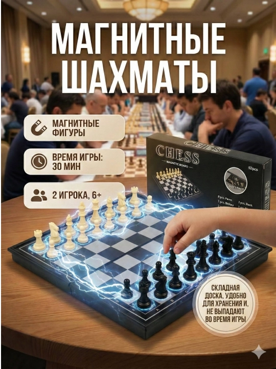 Магнитные шахматы – удобная настольная игра - 