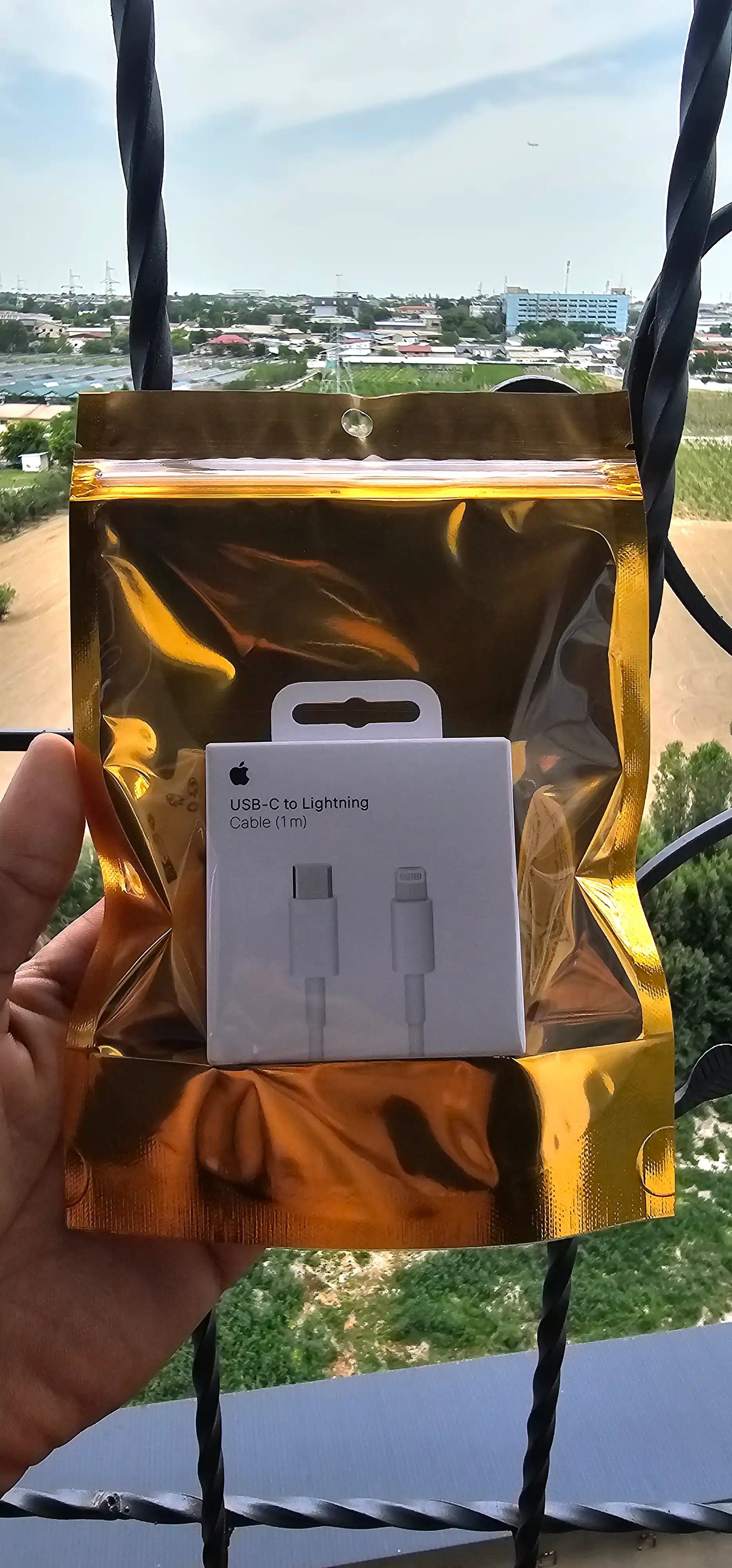 Кабель (ОРГ) Type-C — Lightning для iPhone X/ 11/ 12/ 13/ 14, 1м, быстрая зарядка