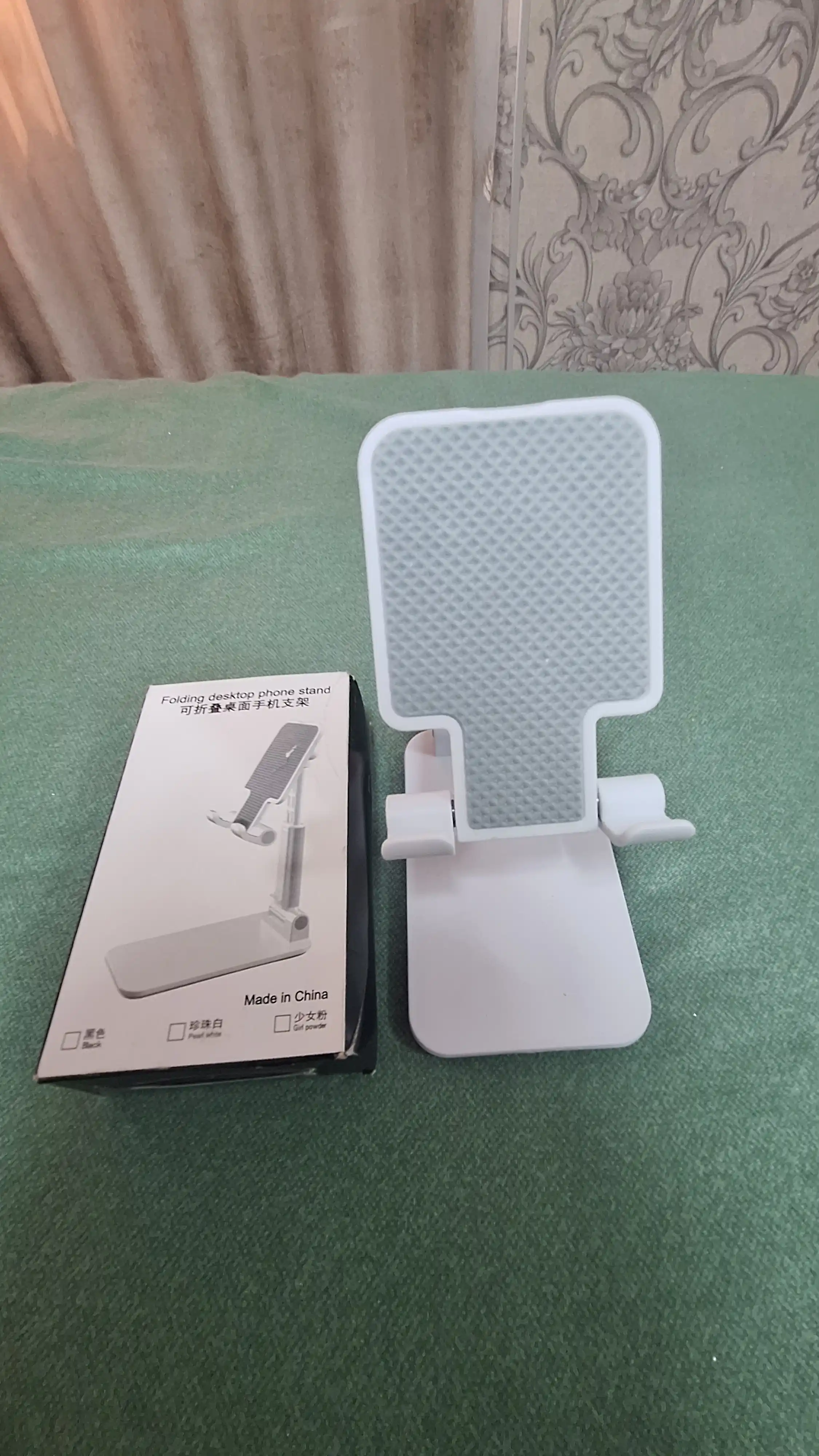 Telefon va planshet uchun sozlanadigan, buklanadigan taglik-ushlagich