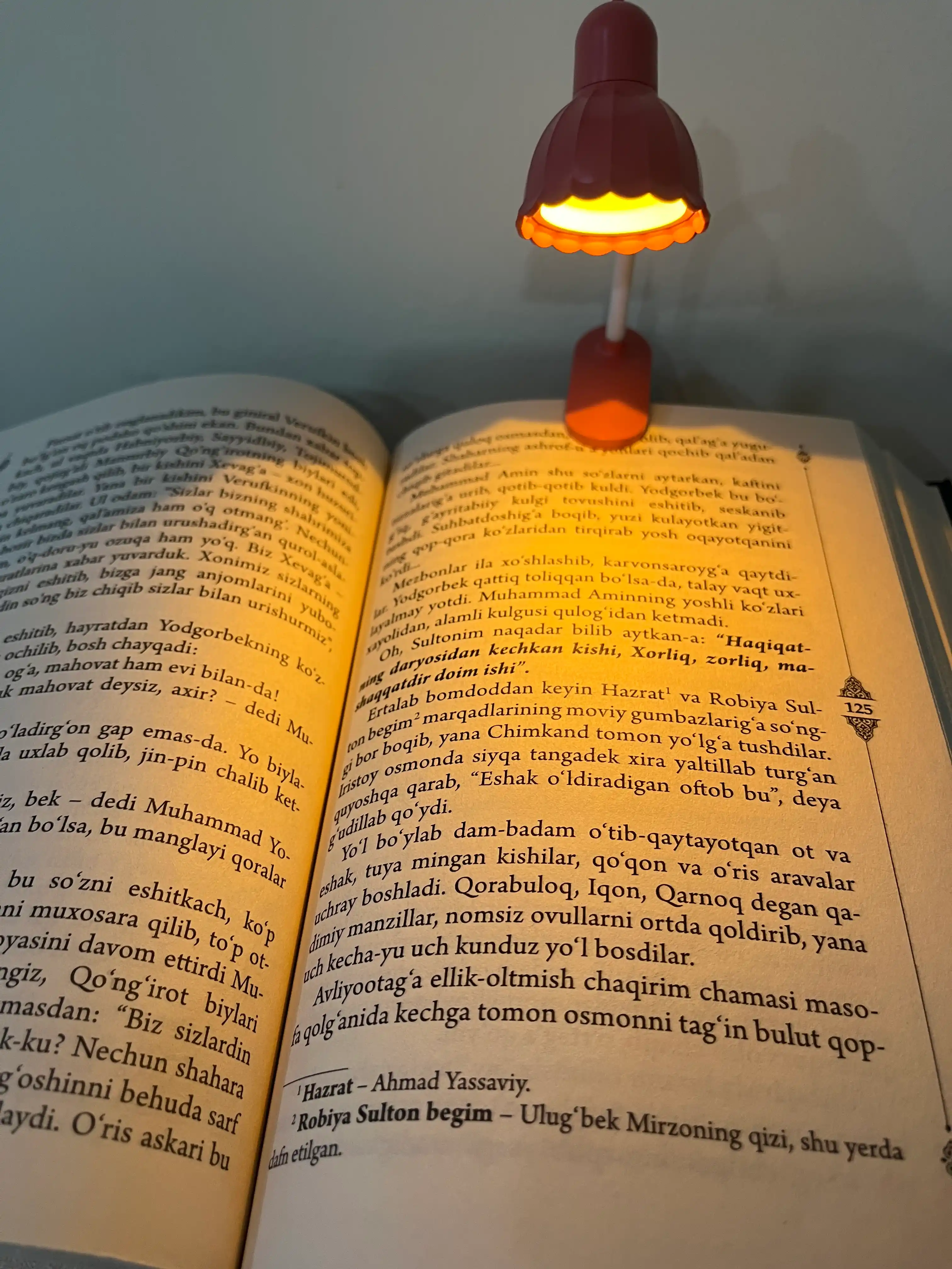 Kitob o‘qish uchun mini LED lampa – klipsali, yumshoq yorug‘lik, 360° egiluvchan, 16 sm