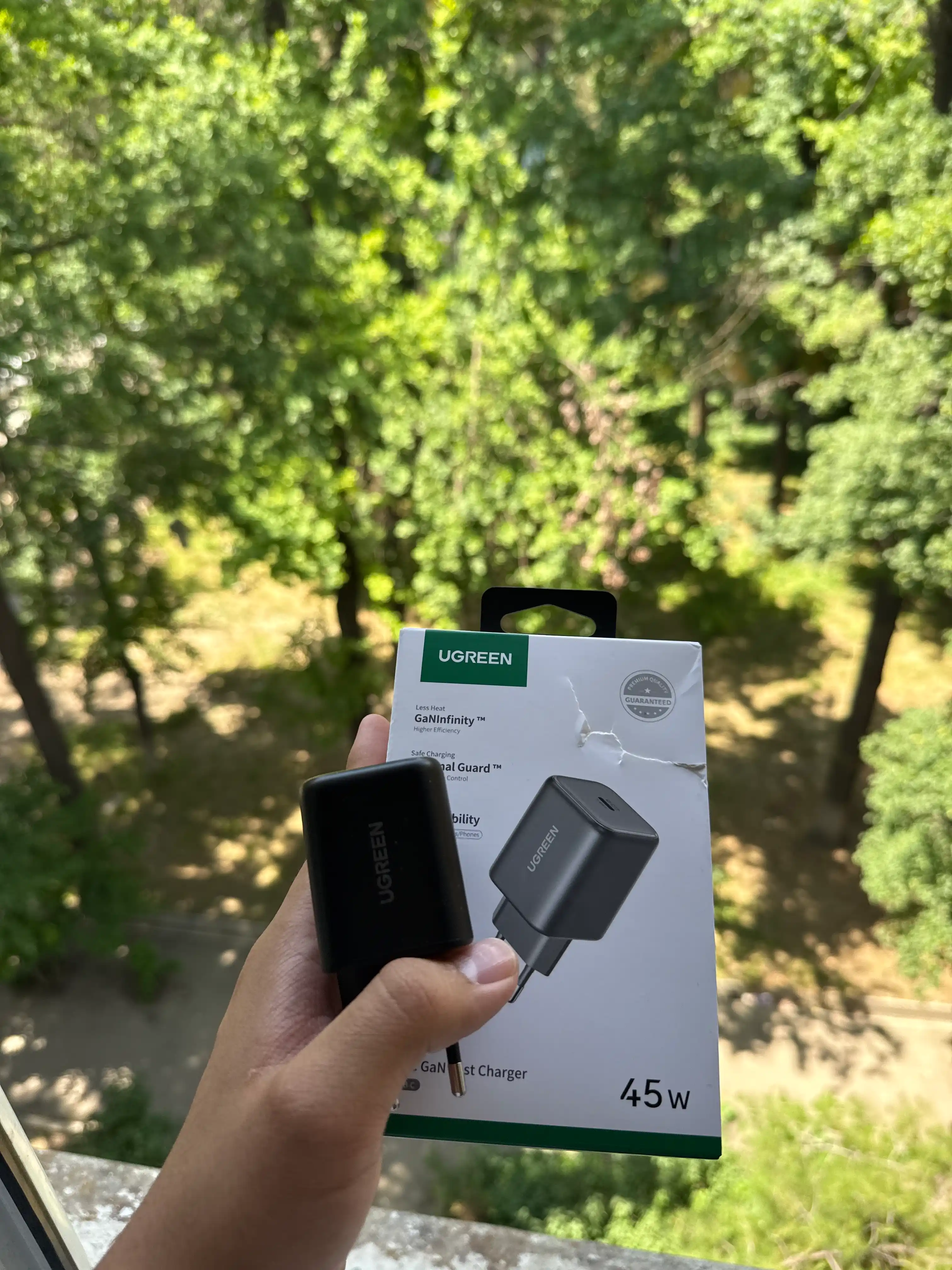 UGREEN Сетевое зарядное устройство 45Вт USB-C GaN Fast Charger Black X524 (65052)