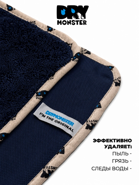 DRY MONSTER полотенце из микрофибры для авто, без разводов, тряпка для мытья машины