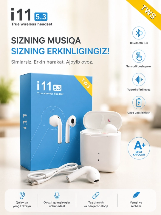 I16 MAX V5.3 Simsiz Quloqchin Bluetooth Earbuds TWS Naushnik