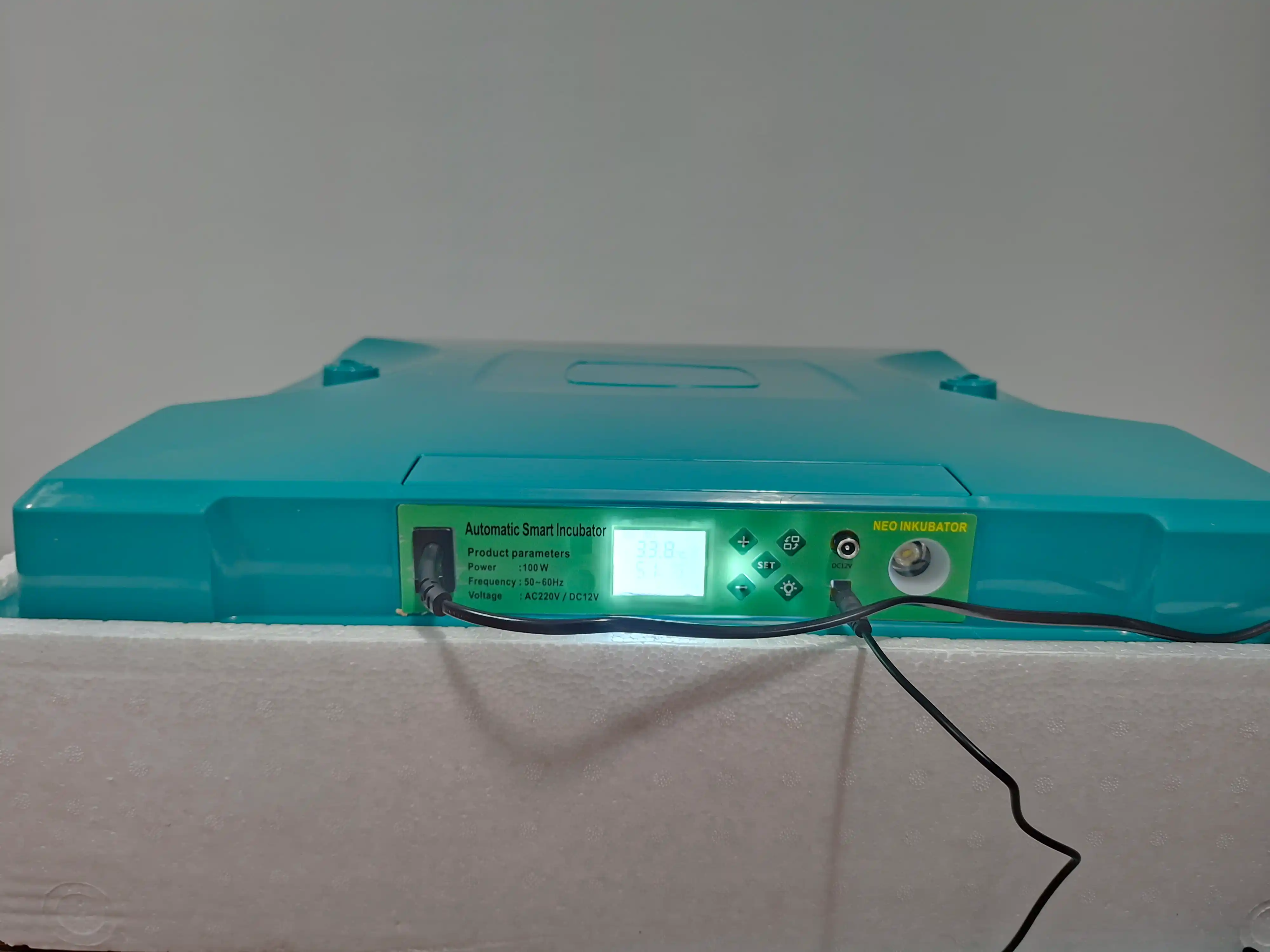 To'liq avtomatik inkubator, 12/24/36/64/100/128/200/300/400, 12V va 220V dan ishlaydi