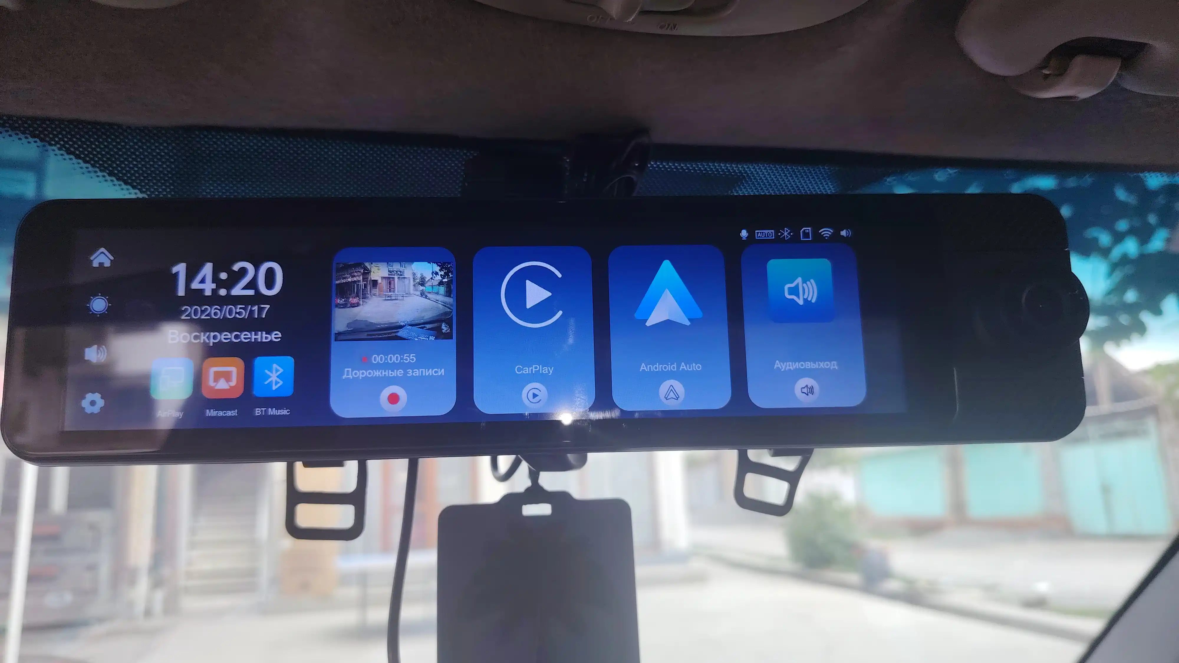 TOMBOSS T11 3 kamerali videoregistrator, Wi-Fi kuzatuv, Antiradar, Carplay