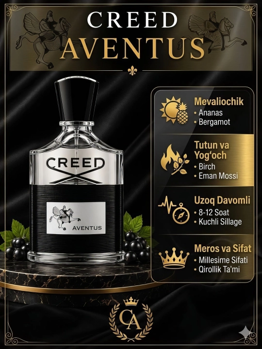 Creed Aventus Eau de Parfum 100ml erkaklar atiri, parfum, uzoq saqlanadigan