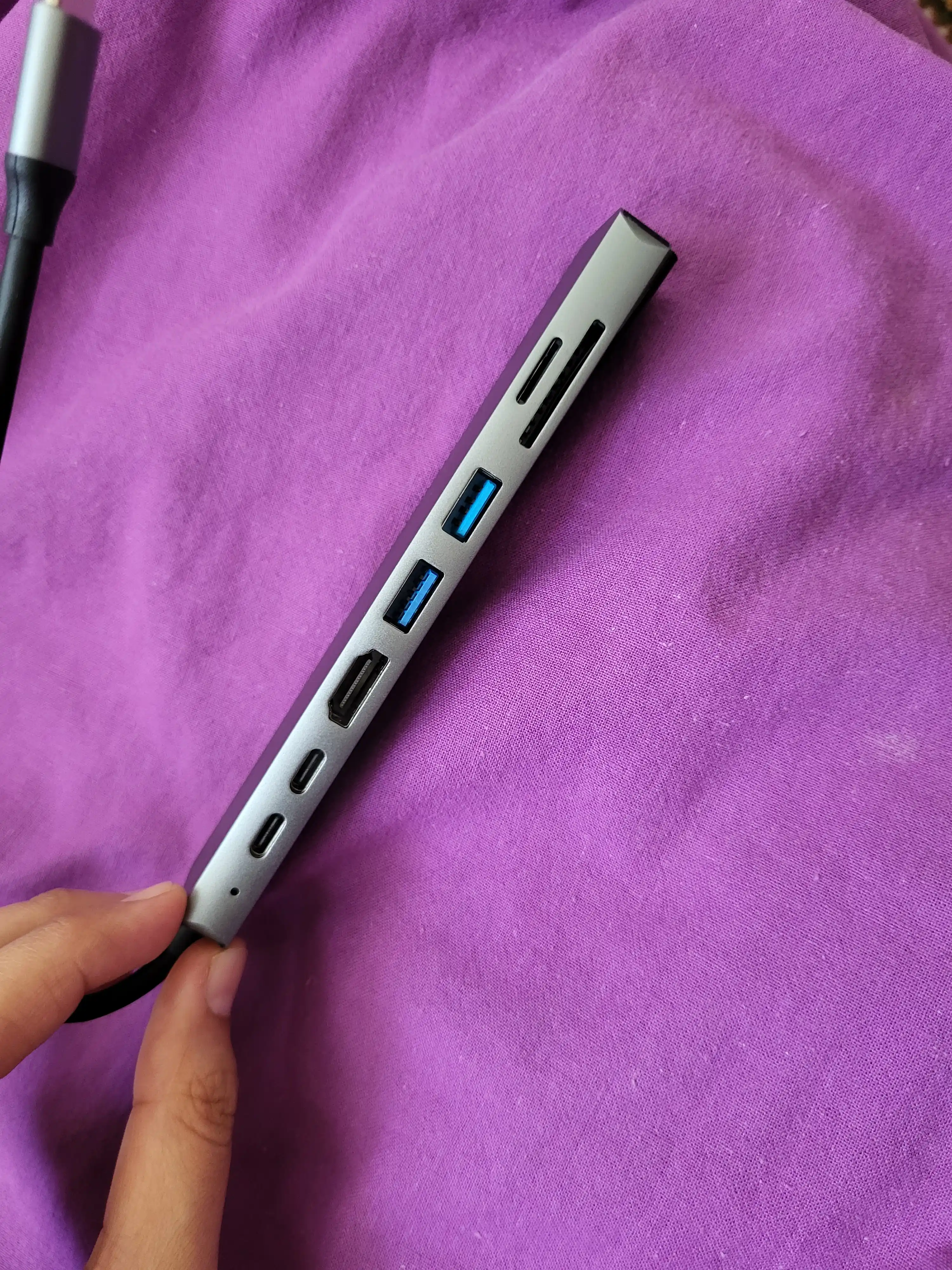 Type-C HUB 8-в-1 адаптер для ноутбука MacBook и телефона — HDMI, USB 3.0, RJ45, SD/TF, PD