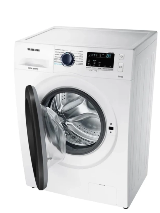 Samsung WW60J32G0PW/LD kir yuvish mashinasi — 6 kg, Inverter, Bug‘li yuvish, 1200 ayl/min