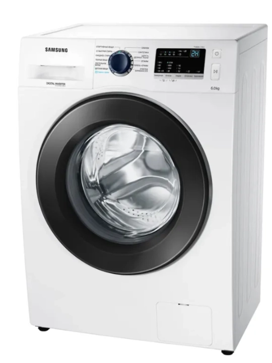 Samsung WW60J32G0PW/LD kir yuvish mashinasi — 6 kg, Inverter, Bug‘li yuvish, 1200 ayl/min