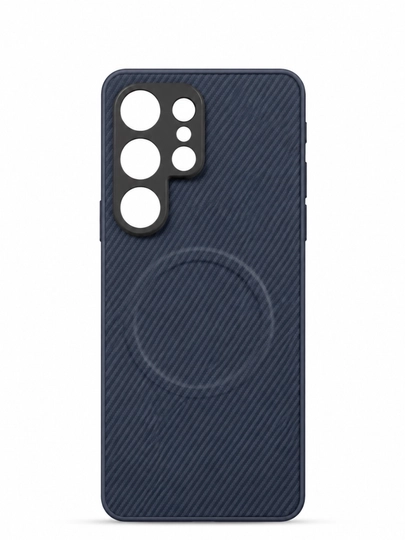 Магнитный чехол для Samsung S25 Ultra с кожаной текстурой,защитой камеры и тонким корпусом - 