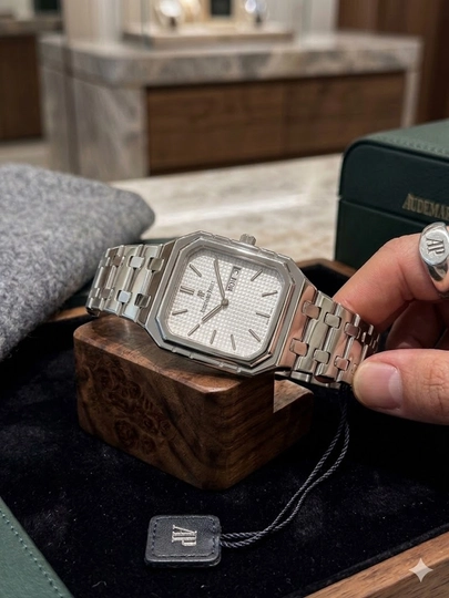 Мужские наручные часы Audemars Piguet premium, классическая модель — BOSSWAT-65W0111-БЕЛЫЙ