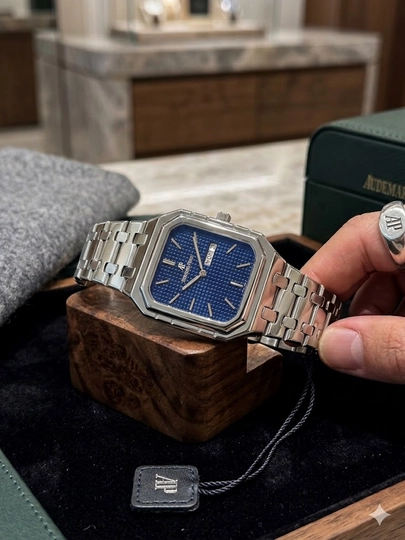 Мужские наручные часы Audemars Piguet premium, классическая модель — BOSSWAT-65W0111-СИНИЙ