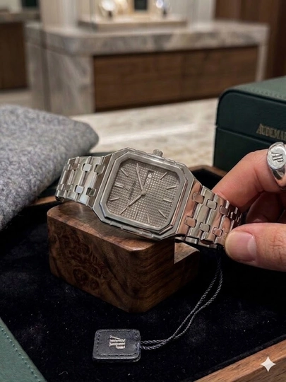 Мужские наручные часы Audemars Piguet premium, классическая модель — BOSSWAT-65W0111-СЕРЫЙ