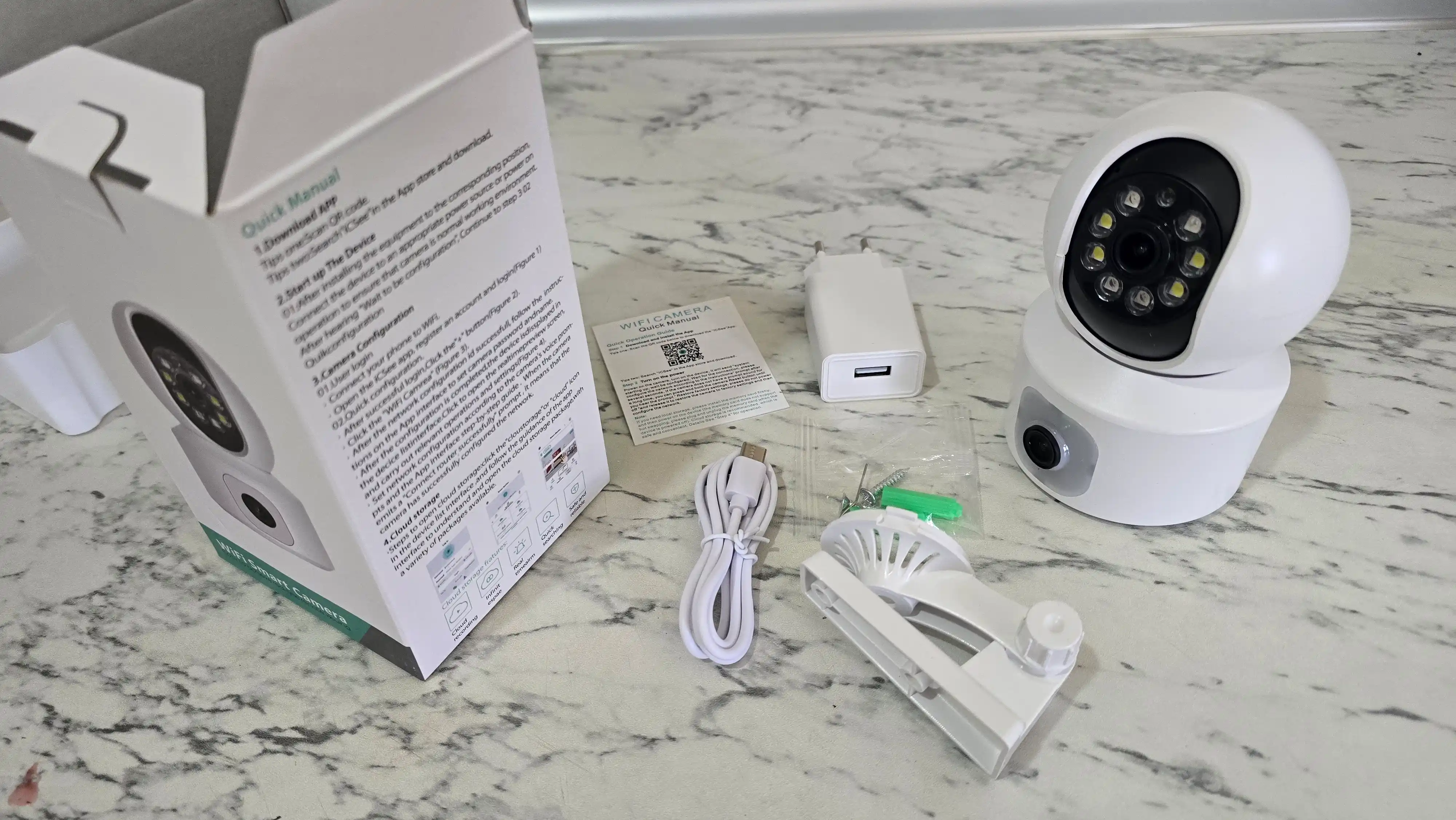 Smart Wi-Fi Kamera, Full HD PTZ tashqi kuzatuv kamerasi