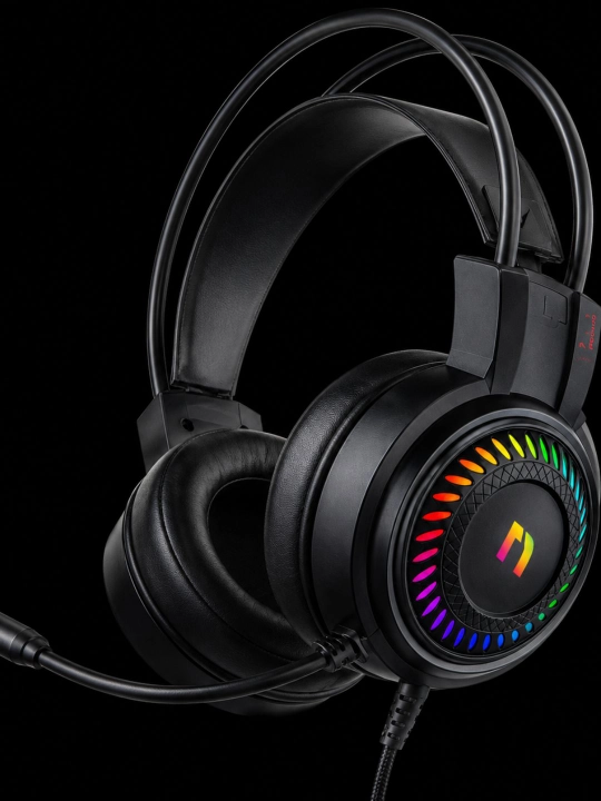 Nillmax NGN103 Gaming Quloqchin,RGB, Stereo Ovoz, Mikrofon, USB va AUX, Kompyuter uchun