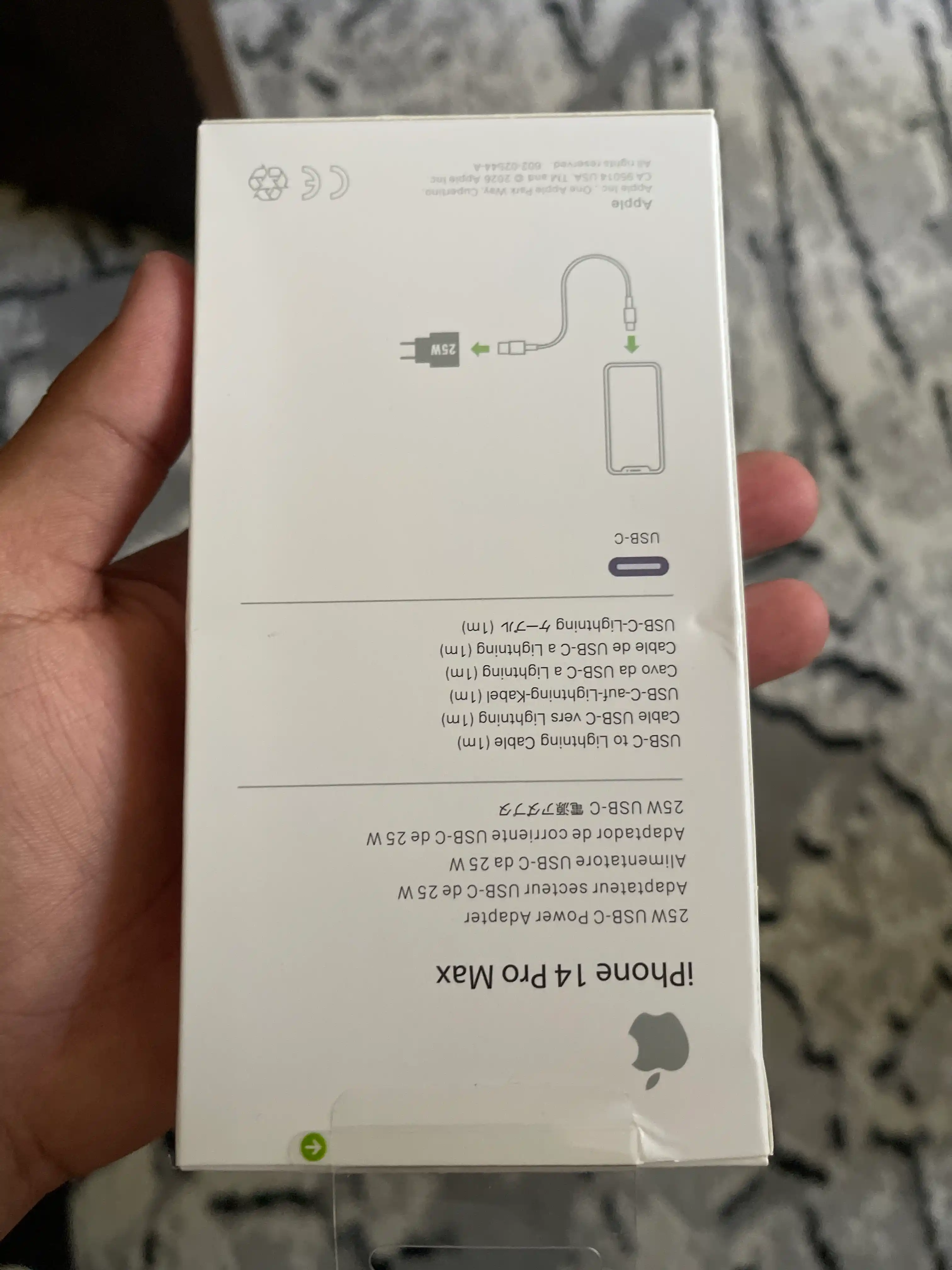 Зарядное устройство для iPhone, быстрая зарядка 20 Вт, с кабелем Type-C — Lightning