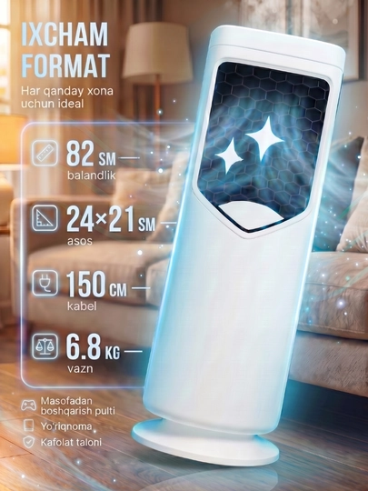 Ventilyator Sovutgich 5 in 1, sovutadi, isitadi, namlaydi