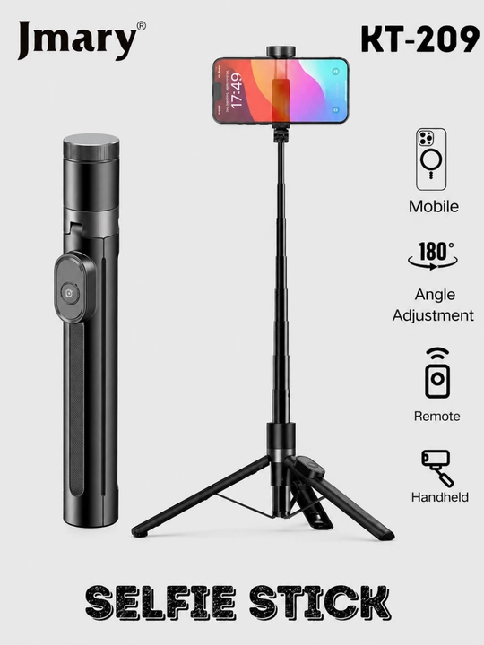 Jmary KT-209 Selfie Stick Tripod — компактный селфи штатив с Bluetooth пультом