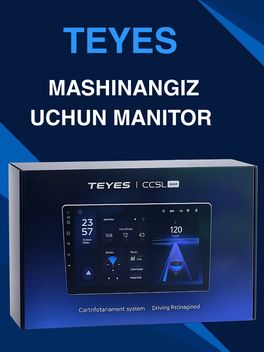"Teyes CC3L WIFI" avtomobil monitori Cobalt, Nexia 3, Gentra uchun, ramka va shteker bilan