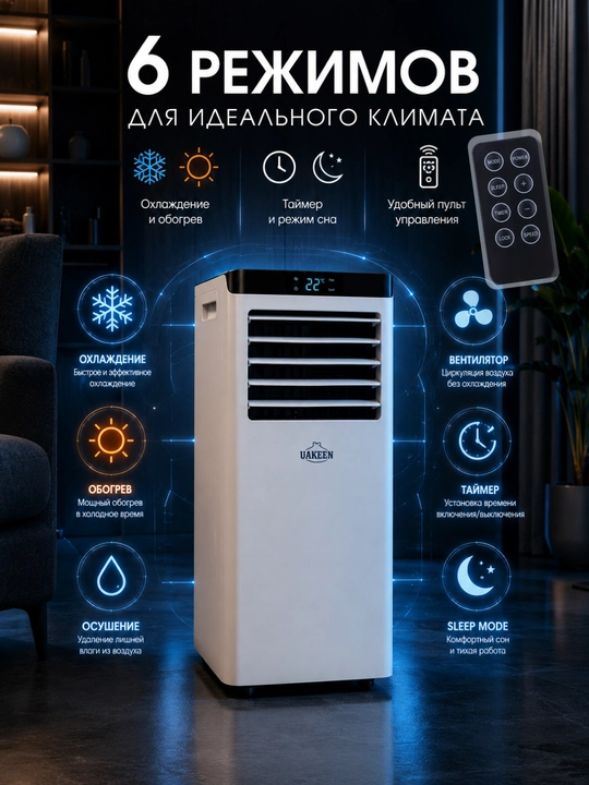 Mobil konditsioner+isitgich+UAKEEN, 2ta pult, frion bilan ishlidi