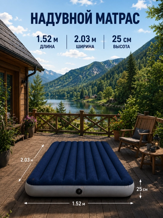 Havo matrasi, Intex matras, puflanadigan matras, camping matras, uyqu matrasi