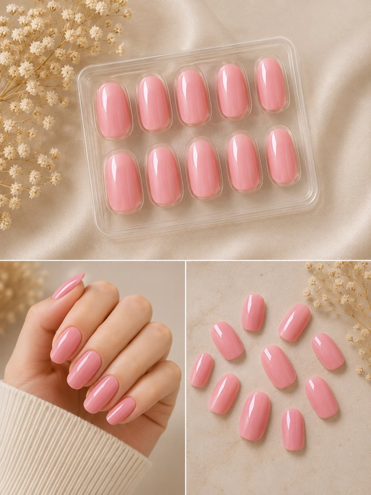 Накладные ногти, nude nails, press on nails, маникюр, набор ногтей 24 шт - 