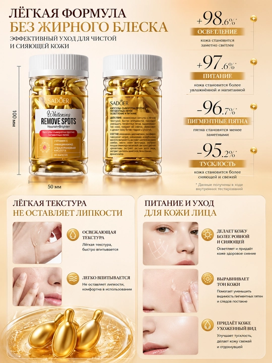 Vitamin C serum – Niatsinamid, gialuron kislotali sarum: dog‘larni ketkazadi, yoritadi