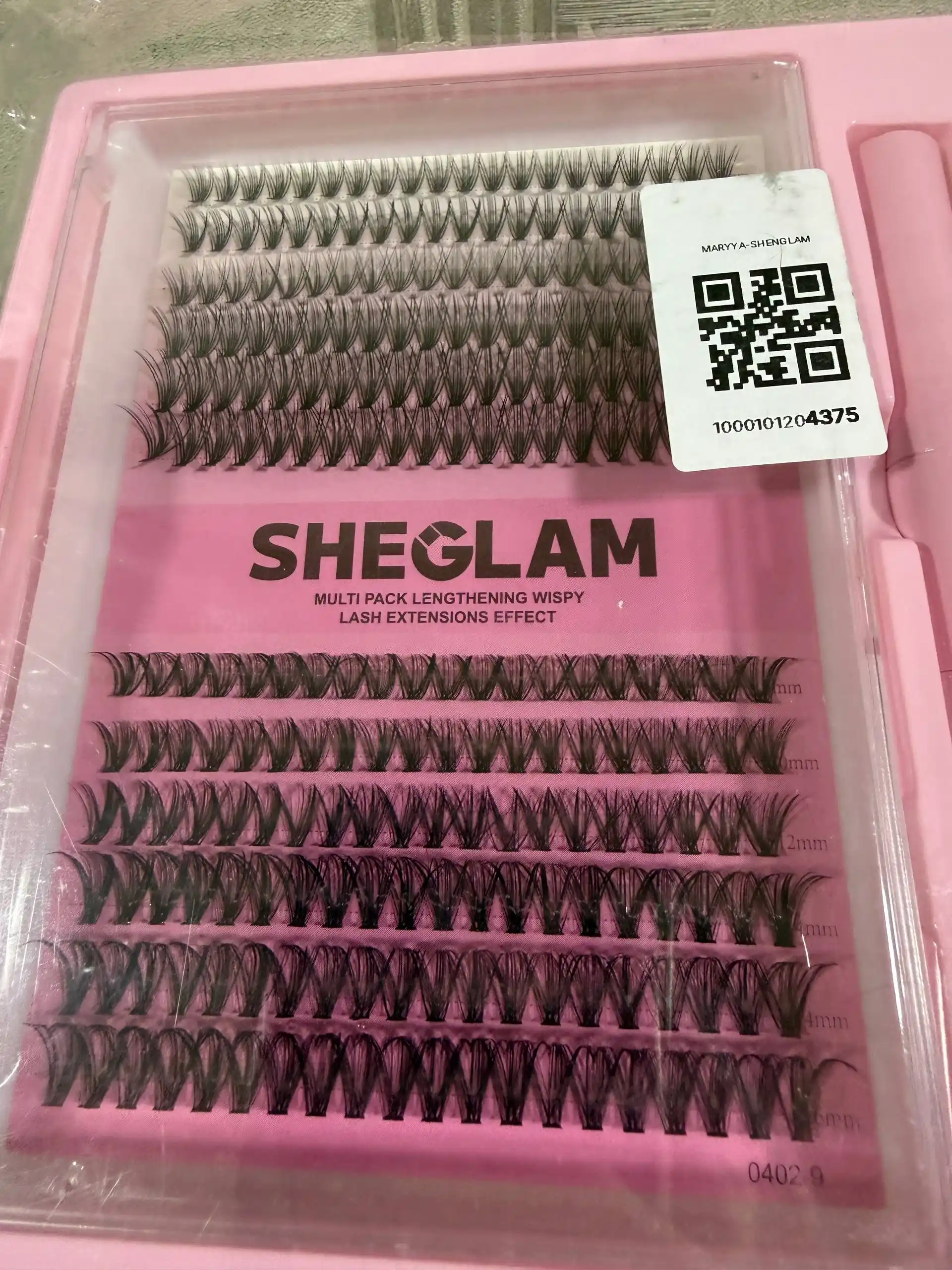 Professional Shenglam soxta kipriklar to‘plami, yechadigan vosita, elim va pinset bilan