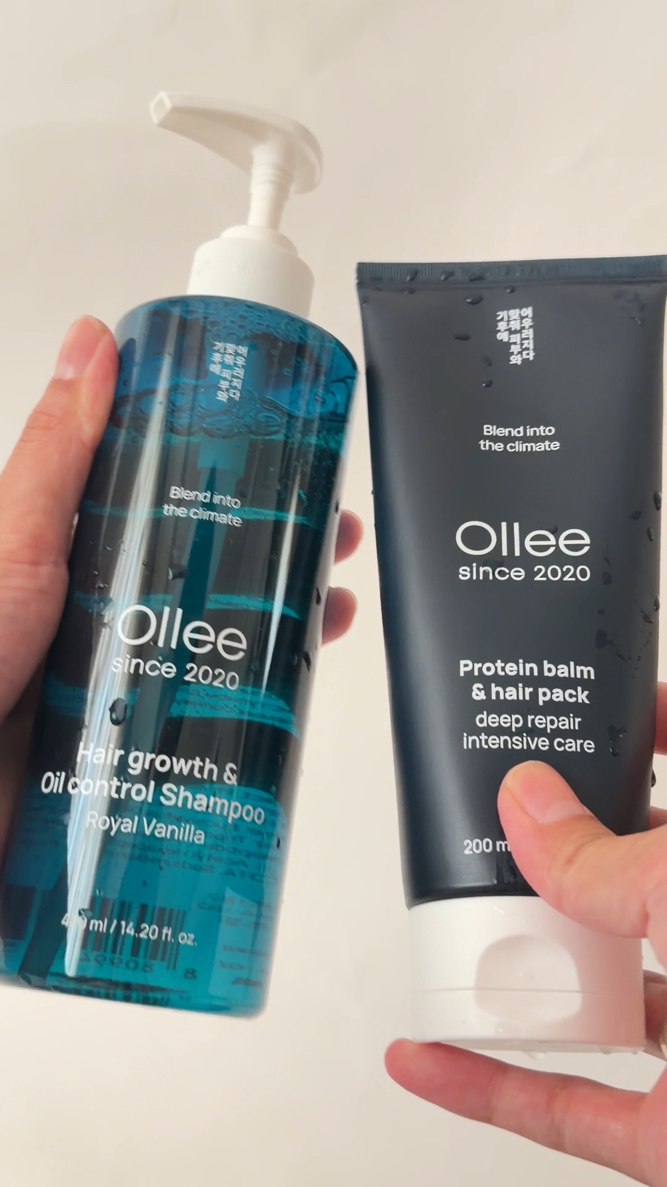 OLLEE keratinli soch balzam-niqobi, soch niqobi, Koreya, 200 ml, quruq sochlar uchun