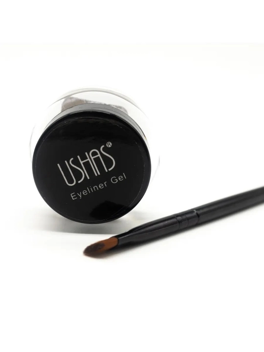 Гелевая подводка для глаз и бровей USHAS, водостойкий gel eyeliner, коричневая