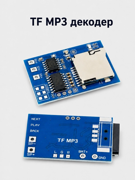 MP3 Dekoder Modul 5V USB TF kartali, 3W mono kuchaytirgich va 3.5mm chiqish