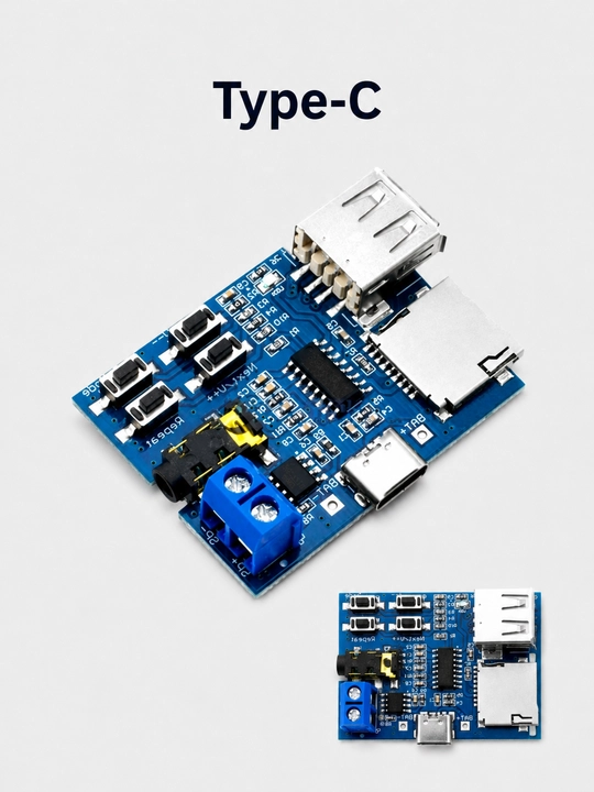 MP3 Dekoder Modul 5V USB TF kartali, 3W mono kuchaytirgich va 3.5mm chiqish