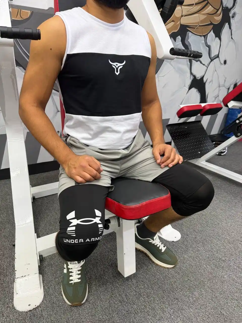 Erkaklar uchun sport maykasi, paxtadan — qora, sport, fitnes va mashg‘ulotlar uchun mayka