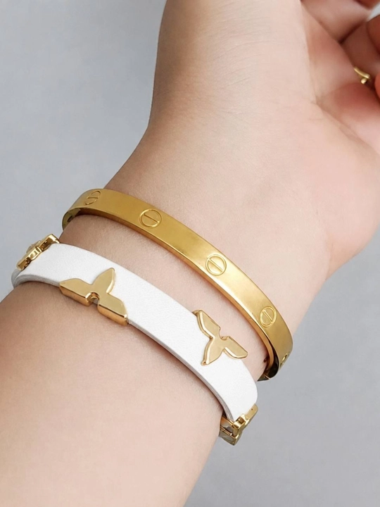 Браслет Cartier с ремешком, комплект из двух, стильный и прочный