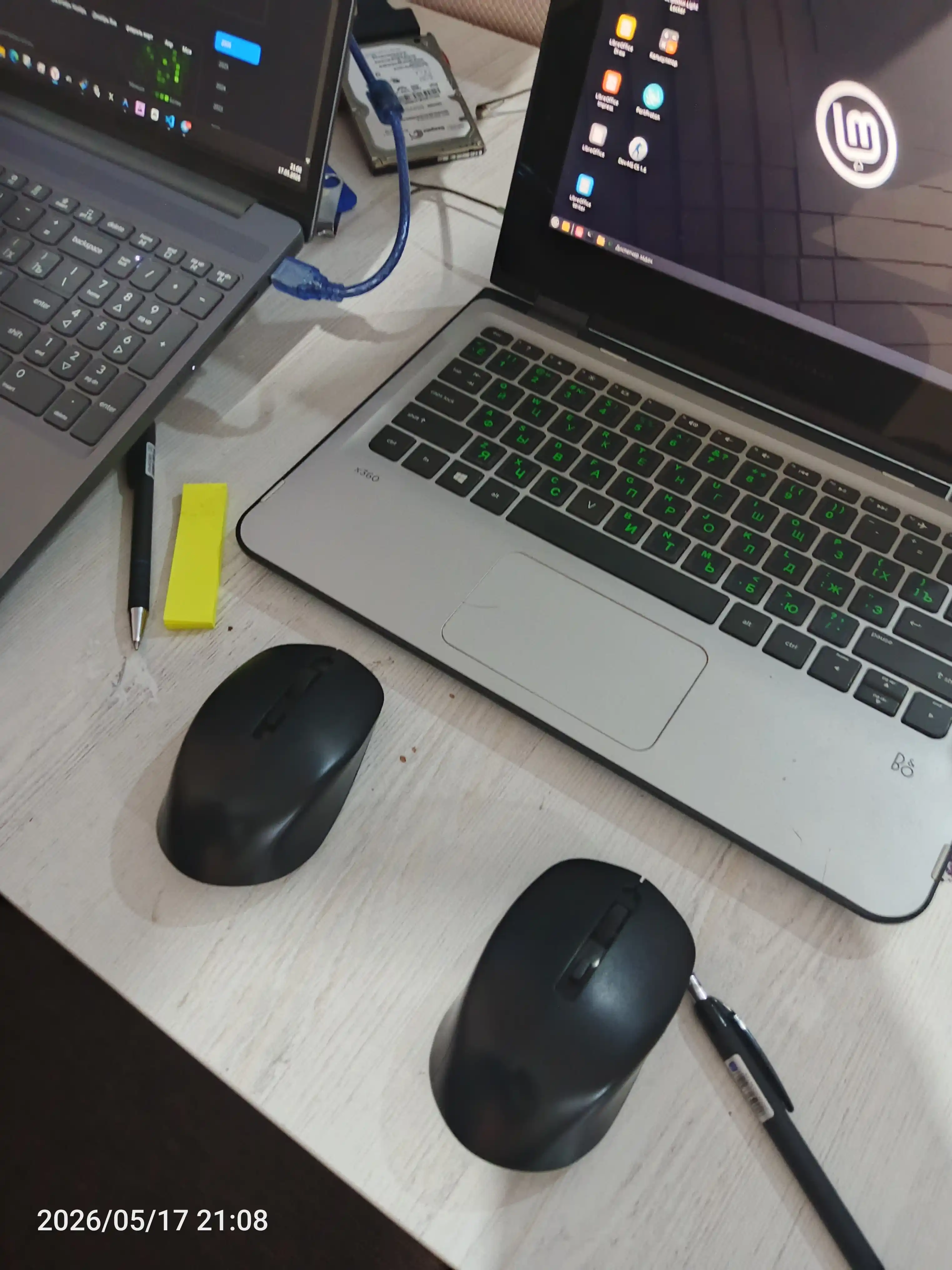 Sichqoncha 2.4G va Bluetooth qo‘llab-quvvatlovchi Metoo E0 simsiz va shovqinsiz