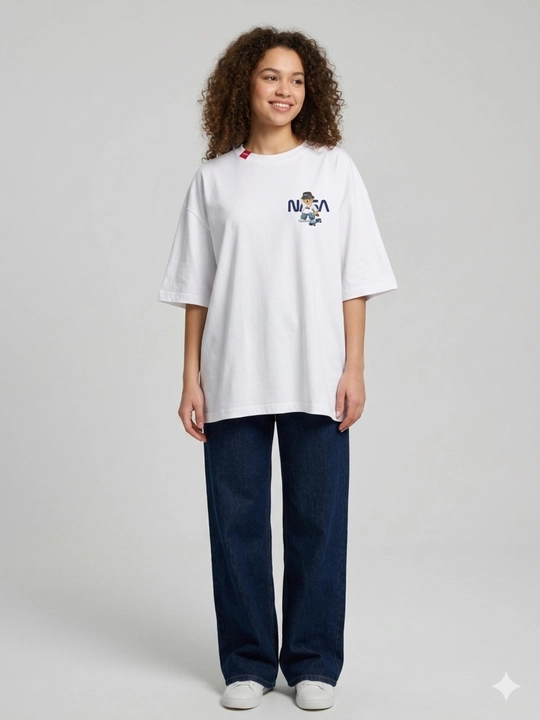 Женская basic oversize футболка — стильная повседневная летняя одежда - 