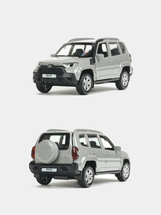 Машинка игрушка Niva Travel Технопарк металлическая 1:43 открываются двери, инерция
