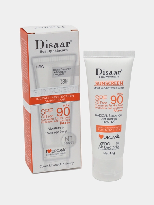 Quyoshdan himoya qiluvchi va namlovchi kremi Disaar, SPF 90+, 40 g