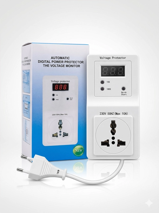 Raqamli kuchlanish himoyachisi — Voltage Protector 230V, 10A, LCD displeyli - 