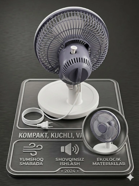 Ventilyator, mini ventilyator, kichik stol usti ventilyatori Kichkina ventilyator