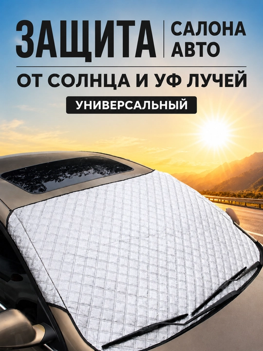 Зонт и чехол, для защиты от солнца лобового стекла автомобиля  - 