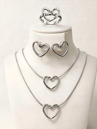 Набор украшений VAN CLEEF – серьги, кольцо, цепочка и браслет — XUPJEW-4TA1-АМЕТИС