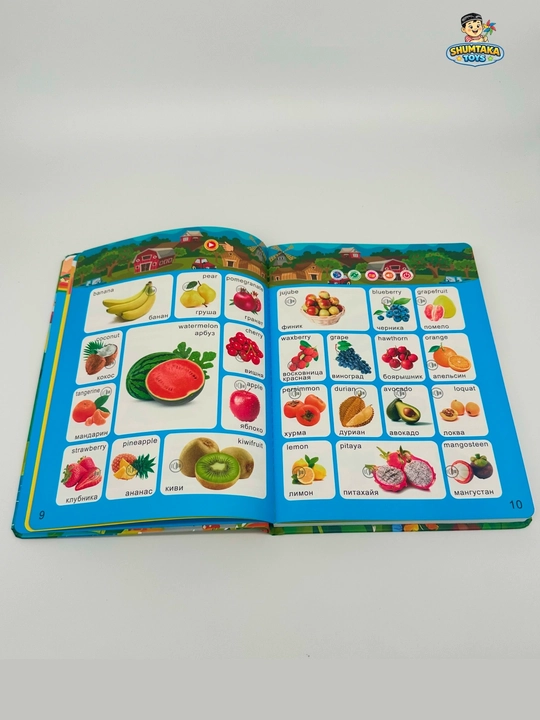 Говорящая обучающая книга для детей English Book звуковая интерактивная